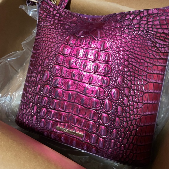 Brahmin Katie Purple Potion Melbourne Crossbody Purse - Picture 9 of 9